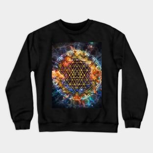 Colorful Sri yantra Mandala Crewneck Sweatshirt